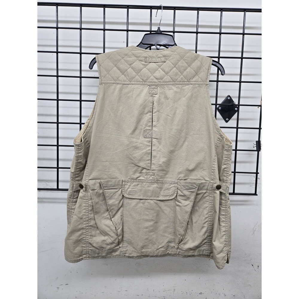 Royal Robbins Men's Large‎ Khaki Utility Vest Outdoor Travel Hunting Zip Up - Picture 8 of 16